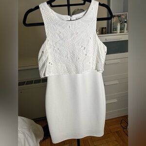 BCBGeneration White Floral Lace Mini Dress